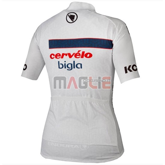 Maglia Cervelo Bigla Manica Corta 2018 Bianco Nero